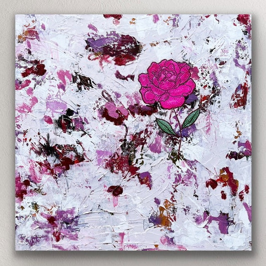 'Strawberry Shortcake' Abstract Pink Rose